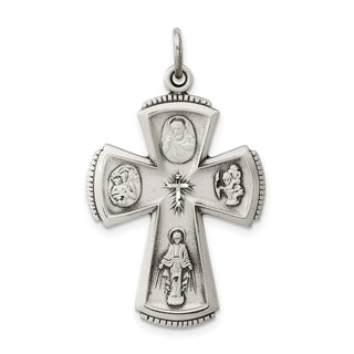 925 Sterling Silver Antiqued Cross Pendant QC3467