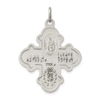 Sterling Silver Antiqued 4-way Medal Pendant QC3469
