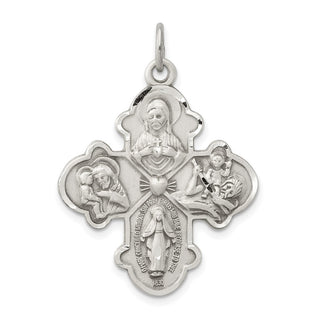 Sterling Silver Antiqued 4-way Medal Pendant QC3469