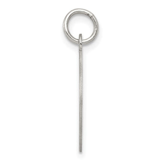 Sterling Silver Rhodium-plated Happy Birthday Disc Charm QC347