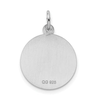Sterling Silver Rhodium-plated Happy Birthday Disc Charm QC347