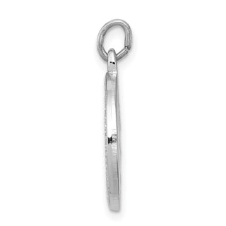 Sterling Silver Rhodium-plated Miraculous Medal Pendant QC3481