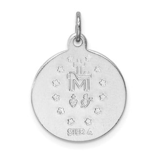Sterling Silver Rhodium-plated Miraculous Medal Pendant QC3481