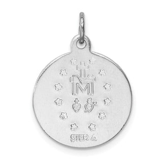 Sterling Silver Rhodium-plated Miraculous Medal Pendant QC3481