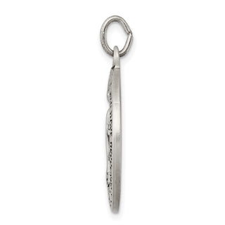 Sterling Silver Antiqued Miraculous Medal Pendant QC3482