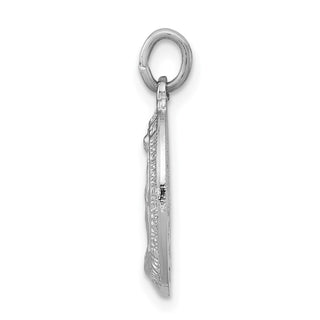 Sterling Silver Rhodium-plated Miraculous Medal Pendant QC3486