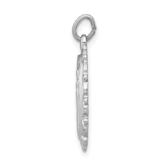 Sterling Silver Rhodium-plated Miraculous Medal Pendant QC3489