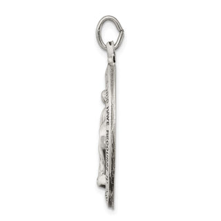 Sterling Silver Antiqued Miraculous Medal Pendant QC3495