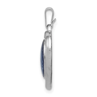 Rhodium-Plated 925 Sterling Silver Miraculous Heart Medal Pendant QC3504