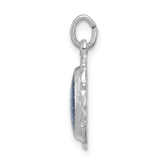 Sterling Silver Rhodium-plated Miraculous Medal Pendant QC3505