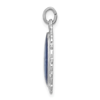 Sterling Silver Rhodium-plated Miraculous Medal Pendant QC3506