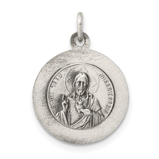 Sterling Silver Queen of the Holy Scapular Medal Pendant QC3510