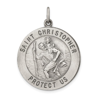 Sterling Silver St. Christopher Medal Pendant QC3523