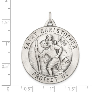 Sterling Silver St. Christopher Medal Pendant QC3524