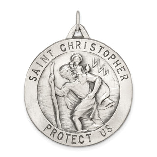 Sterling Silver St. Christopher Medal Pendant QC3524