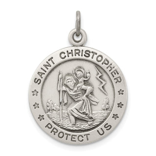 Sterling Silver St. Christopher Medal Pendant QC3526