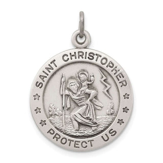 Sterling Silver St. Christopher Medal Pendant QC3526