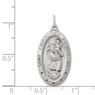 Sterling Silver St. Christopher Medal Pendant QC3549