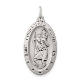 Sterling Silver St. Christopher Medal Pendant QC3549