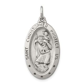 Sterling Silver St. Christopher Medal Pendant QC3550