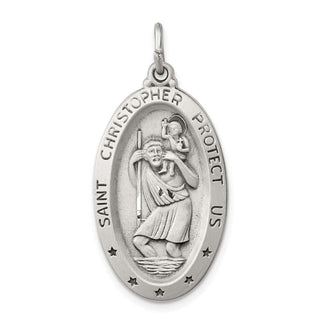 Sterling Silver St. Christopher Medal Pendant QC3550