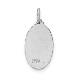 Sterling Silver Rhodium-plated St. Christopher Medal Pendant QC3552