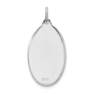 Sterling Silver Rhodium-plated St. Christopher Medal Pendant QC3554