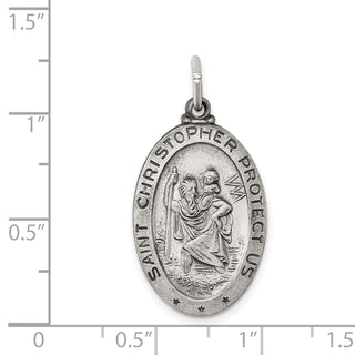 Sterling Silver St. Christopher Medal Pendant QC3557