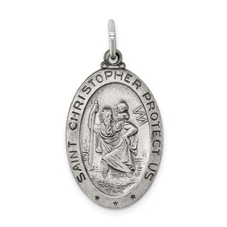Sterling Silver St. Christopher Medal Pendant QC3557