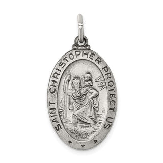 Sterling Silver St. Christopher Medal Pendant QC3557