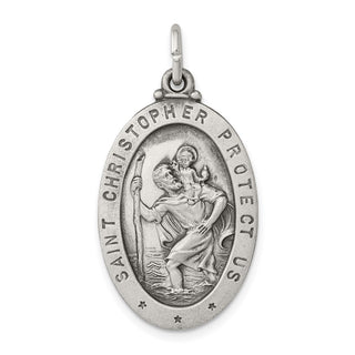 Sterling Silver St. Christopher Medal Pendant QC3558