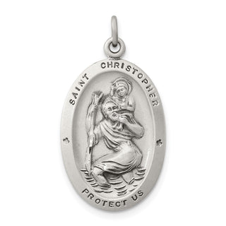 Sterling Silver St. Christopher Medal Pendant QC3559