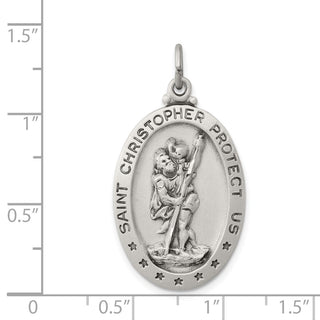 Sterling Silver St. Christopher Medal Pendant QC3560