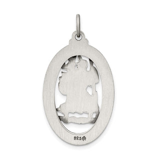 Sterling Silver St. Christopher Medal Pendant QC3561
