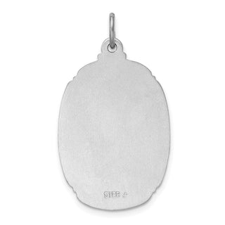 Sterling Silver Rhodium-plated St. Christopher Medal Pendant QC3563