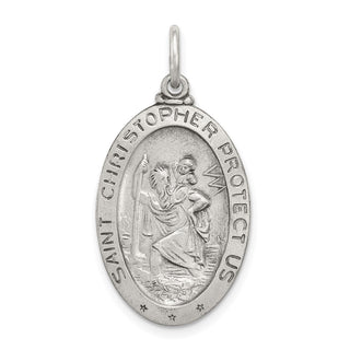 Sterling Silver St. Christopher Basketball Medal Pendant QC3567