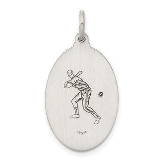 Sterling Silver St. Christopher Baseball Medal Pendant QC3568