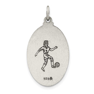 Sterling Silver St. Christopher Soccer Medal Pendant QC3569