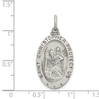 Sterling Silver St. Christopher Soccer Medal Pendant QC3569