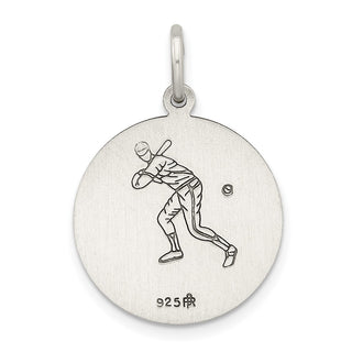 Sterling Silver St. Christopher Baseball Medal Pendant QC3571
