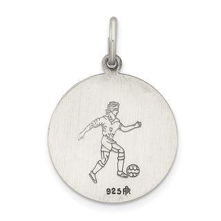 Sterling Silver St. Christopher Soccer Medal Pendant QC3572