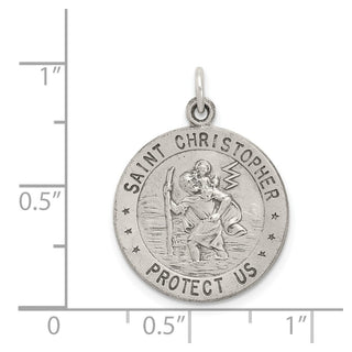 Sterling Silver St. Christopher Basketball Medal Pendant QC3574