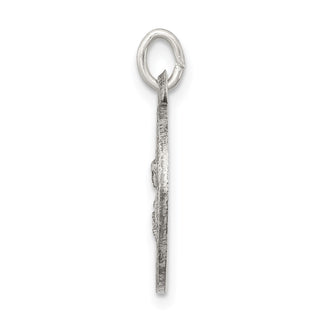 Sterling Silver Antiqued Saint Barbara Medal Pendant
