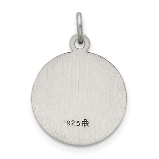Sterling Silver Antiqued Saint Barbara Medal Pendant