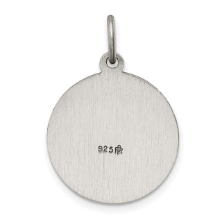 Sterling Silver Antiqued Saint Francis of Assisi Medal Pendant QC3585
