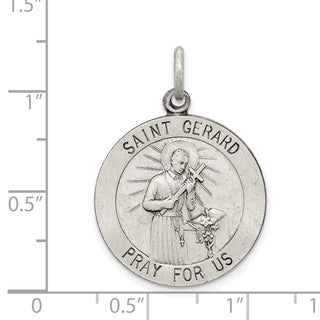 Sterling Silver Saint Gerard Medal Pendant