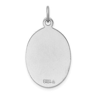 Sterling Silver Rhodium-plated Saint Florian Medal Pendant