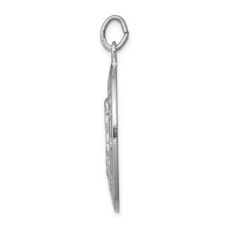 Sterling Silver Rhodium-plated St. Joseph Medal Pendant