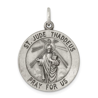 Sterling Silver Saint Jude Thaddeus Medal Pendant QC3601