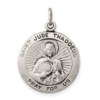 Sterling Silver Saint Jude Thaddeus Medal Pendant QC3603